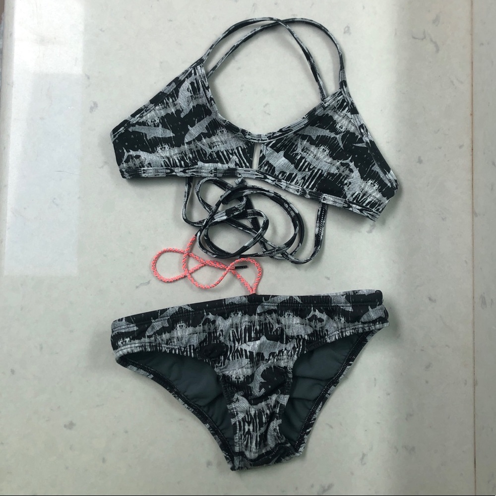 TOP SOLD Jolyn Shark Town Bikini Set S